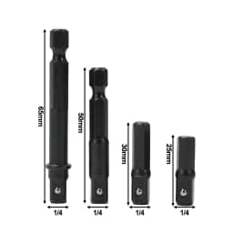 1/4" Drill Socket Adapter For Im Pa Ct Driver Hex Shank To Square Socket Extension 1/4 Inch For Mounting On A Hexagonal Tool