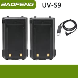 Baofeng UV-S9 Plus Battery UV-5R+Plus UV-S9 Pro Walkie Talkie Li-ion Original Batteries USB Charging 2800 mAh UV-S9 V2 UV-5R Max