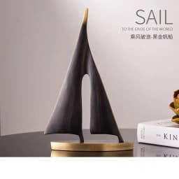 2-piece Set of Smooth Sailing Sailboats for Living Room Decoration,home Decoration, Bedroom Tabletop Decoration, Resin Craf