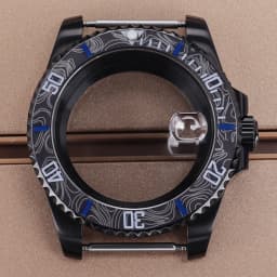 PVD Black NH35 40mm Men's Watch Case Sapphire For SUB Seiko NH35 NH36 NH38 NH34 Miyota 8215 ETA 2824 Movement Yacht-Master 20ATM