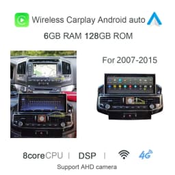 1920*720 360 Panoramic Carplay 8G+128G Android 13.0 Car DVD Player GPS Stereo Radio For Toyota Land Cruiser LC200 2008 - 2020