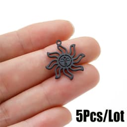 Sun Moon And Star Charm Bracelet Kit Making Supplies Diy Stainless Steel Necklace Pendant Jewelry Creation Trinket Decoration