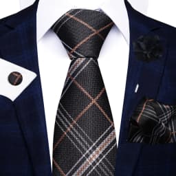 New Style 8 CM Red Paisley Tie Handkerchief Cufflink Pin Set For Men Necktie Clothing Accessories Wedding Gravatas Fit Party