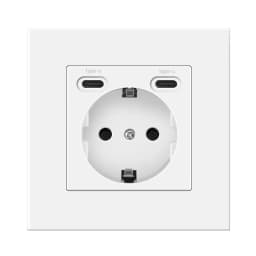 NYWP Wall USB Plug with EU Standard Double Plug 16A Wall Embedded AC 110V-250V New Style Panel Room Socket