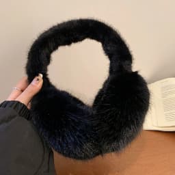 Solid Color Soft Plush Ear Warmer Winter Warm Earmuffs Fashion Ear Cover Outdoor Cold Protection Ear-Muffs Folding Earflap