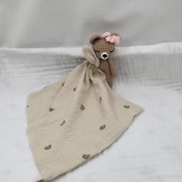 Handmade Baby Cotton Muslin Comfortable Blanket Cute Cat Doll For Infant Kids Sleep Appease Towel Rabbit Bear Saliva Scarf