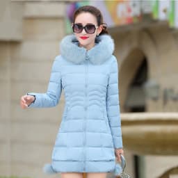 2025 New Winter Cotton-Padded Jacket Women Thick Warm Big Wool Collar Down Cotton Coat Female Korean Parkas Ladies Outwear