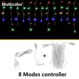 Icicle String Lights LED Fairy Lights Christmas Garland For New Year Party Wedding Garden Terrace Christmas Decoration Lamps