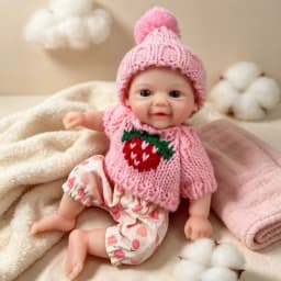 1Pc 6 Inch All Silicone Reborn Doll Vivienne Smile Bebe Lifelike Soft Squishy Silicone Toy For Doll Enthusiasts and Collectors
