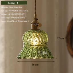 Multi-Style Nordic Pendant Lamp Green Glass Ceiling Lighting Kitchen Island Hand Brass Hanging Light Fixtures for Dining Room