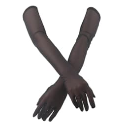 Sexy Lace Thin Elasticity Tulle Mesh Breathable Long Gloves Elegant Women Black Sunscreen Gloves Female Anti-UV Driving Mittens