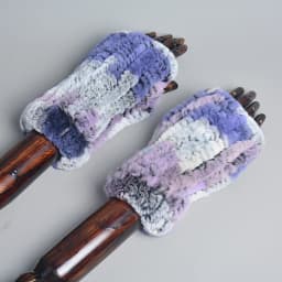 One Set Women Real Rex Rabbit Fur Cuff+Headband Winter Warmer Hat Arm Wrist Sleeve Gloves Female Real Fur Cap+Elastic Wristband