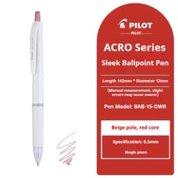 Pilot Acroball Ultra-Smooth Retractable Ballpoint Pen,Premium Hybrid Ink 0.5/0.7mm for Office&BusinessMinimalist Japanese Design