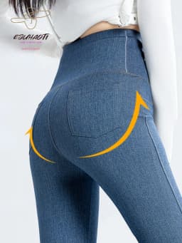 Denim Women's Pants Micro Flared High Waist Abdomen Leggings New in Summer Stretch Sports Fitness Yoga Casual Pants Jeans