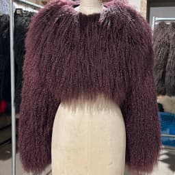 YOLOAgain Plus Size 8XL Women's Real Mongolia Sheep Fur Jacket Cropped Jacket Streetwear