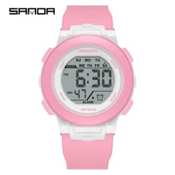SANDA New 6383 Multifunctional Color Light Watch for High School Students' Sports, Men's and Women's Electronic Watches