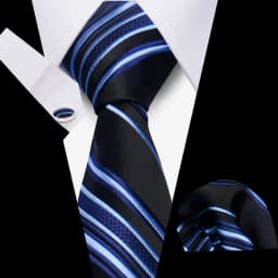 Men Business Tie Set Classic Plaid Dot Necktie Cufflinks Stripe Handkerchief For Wedding High Quality Formal Gravata Accessories