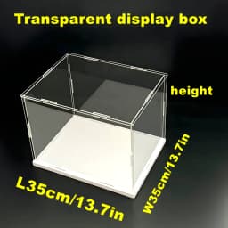 1pc Transparent Self-Assembled Acrylic Display Box Dustproof Storage Display Cabinet, Suitable for Car Models/Toys/Collectibles