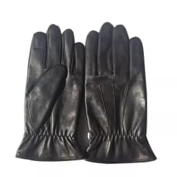 Men's Sheepskin Driving Gloves Solid Color Plus Velvet Touch Screen Fashion Ripple Riding Motorcycle Gloves