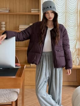 2026 Winter Women's Jacket Korean Patchwork Zipper Stylish Parkas Minimalist Versatile Coat Warm O-Neck Cotton Padded Outerwear