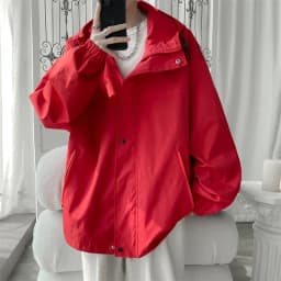 2027 Men Hooded Jacket Men Bomber Jacket Mens Windbreakers Zipper Coats Spring Autumn Loose Cargo Jacket Men Casual Sportswear