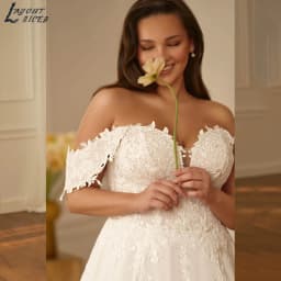 Romantic Chiffon Bride Dress Off Shoulder Appliques Wedding Gowns 2025 Sweetheart Backless Plus Size vestido de novia Customized
