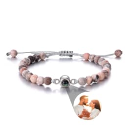 Beaded Personalized Photo Projection Bracelet Custom Photo Dog Paw Bracelet Pet Photo Necklace Cat PawPendant Commemorative Gift