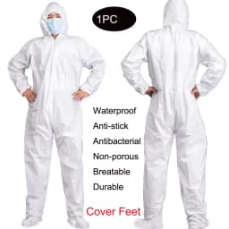 Disposable Breathable Dustproof Water Oil Resistant Work Safety Overall Anti Dust Spary Painting Decorating Labour Coverall Suit
