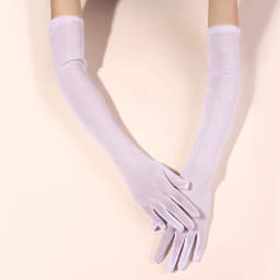 New 53CM Thin Elasticity Tulle Mesh Gloves Elegant Women Sexy Black Summer Sunscreen Gloves Female Anti-UV Driving Car Mittens