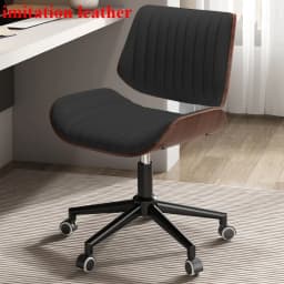 Italian Solid Wood Computer Chair, Light Luxury Office Chair, Desk Chair, Genuine Leather Material, High Quality, Designer Style