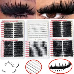 Large Capacity Eyelash Book 5D Fluffy 60D-300D Eyelash Bundle Mange Eyelash Nail Effect Fairy Anime Eyelashes Multiple Mixed Sty