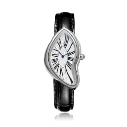 Surrealist Art Melting Clock Watch Unique Soft Time Quartz Wristwatch with Leather Band Creative Fashion Watch for Men Women
