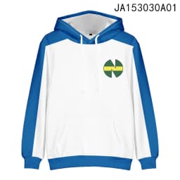 3D Print Anime Captain Tsubasa Ozora Tsubasa Kojiro Hyuga Costume Unisex Hoodie Zipper Hooded Jacket Soccer Jerseys Uniform