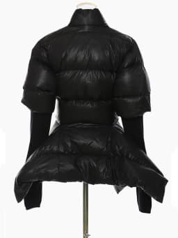 [EAM] Camouflage Knitting Irregular Cotton-padded Coat Long Sleeve Loose Fit Women Parkas Fashion New Autumn Winter 2026 7AB2058