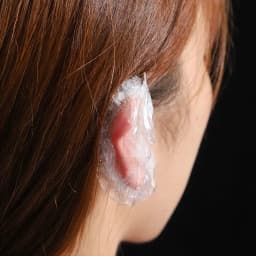 100Pcs Transparent Disposable Ear Cover Waterproof One-off Earmuffs Ear Protector Caps Plastic Bag Bath Shower Hair Dyeing Tool