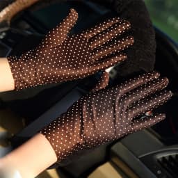 Fashion 1Pair Summer Spandex Elastic Spring Driving Gloves Sunscreen Dots Gloves Women Gloves