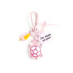 Creative Candy Color Flower Heart Pendant Keychain Cute Small Flower Key Ring Bag Pendant Accessories Luminous Turtle Pendant