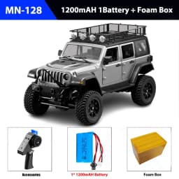MN128 RC Crawler 1/12 Full Scale 4x4 2.4G Climbing Buggy Vehicle with LED Light 4WD Off-road Remote Control Cars Model Toys