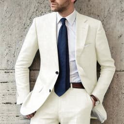 Blue Men Suits Elegant Full Set Notch Lapel Single Breasted Luxury 2 Piece Jacket Pants Slim Fit Wedding Costume for Groom 2024