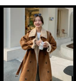 Maillard Mid To Long Knee Length Fur One-Piece Coat For Women In Winter 2026 New Thick Casual Suede Coat Winter Coat Khaki