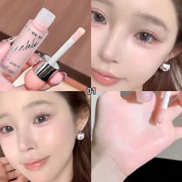 Clear and Water-like Blush Liquid, a Korean-style Sweet Girl's Energetic Blush for Daily Whitening, Naturally Breathable