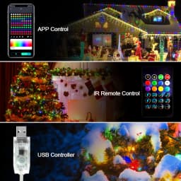 USB Led String Fairy Light DC5V RGBIC Bluetooth SmartColorful Light String 1m-50m Led Strip for Christmas Wedding Party Decor