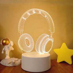 New 3d Illusion Baby Night Light Musical Note Hologram Nightlight for Home Decoration Usb Lamp Musical Souven warm white lights