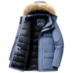 Winter 2026 New Fashion Men Solid Color Simple Basic Casual Trendy Daily Thicken Hooded Parka Male American Style Coats Tops