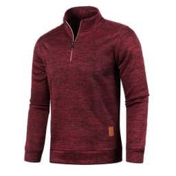 Men's Sweatshirts Half Zipper Pullover Male Long Sleeve Flleece Sweater Standcollar Snowflakes Hoodies Men Clothes