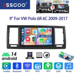 ESSGOO 9" Android 14 For VW T6 Transporter Multivan Wireless CarPlay Android Auto Car Stereo Radio GPS Navi WIFI SWC Mirror Link