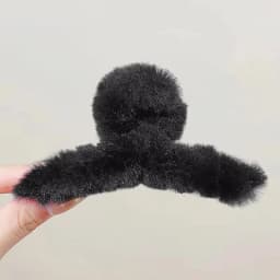 Solid Fluffy Cross Hair Claw For Women Girls Sweet Hair Ornament Plush Headband Hair Claw Clip Hairpin Fashion Hair Accessories