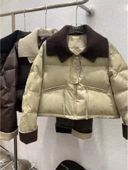 2025 Women Coffee Black Short Parkas Thicken Warm Long Sleeve Lapel Cotton Padded Coat Vintage Winter Student Jacket Streetwear