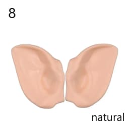 1Pair Blyth Doll Elf Ears Toy White Natural Tan Dark And Super Black Skin Only Ears No Doll Artificial Ear Accessories