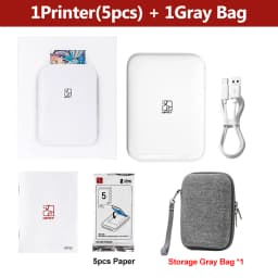 HPRT Portable Photo Printer Pocket 2x3 inch Size Wireless Zink Technology Print 2x3 Sticky-Backed Photos Maker with Papers Case
